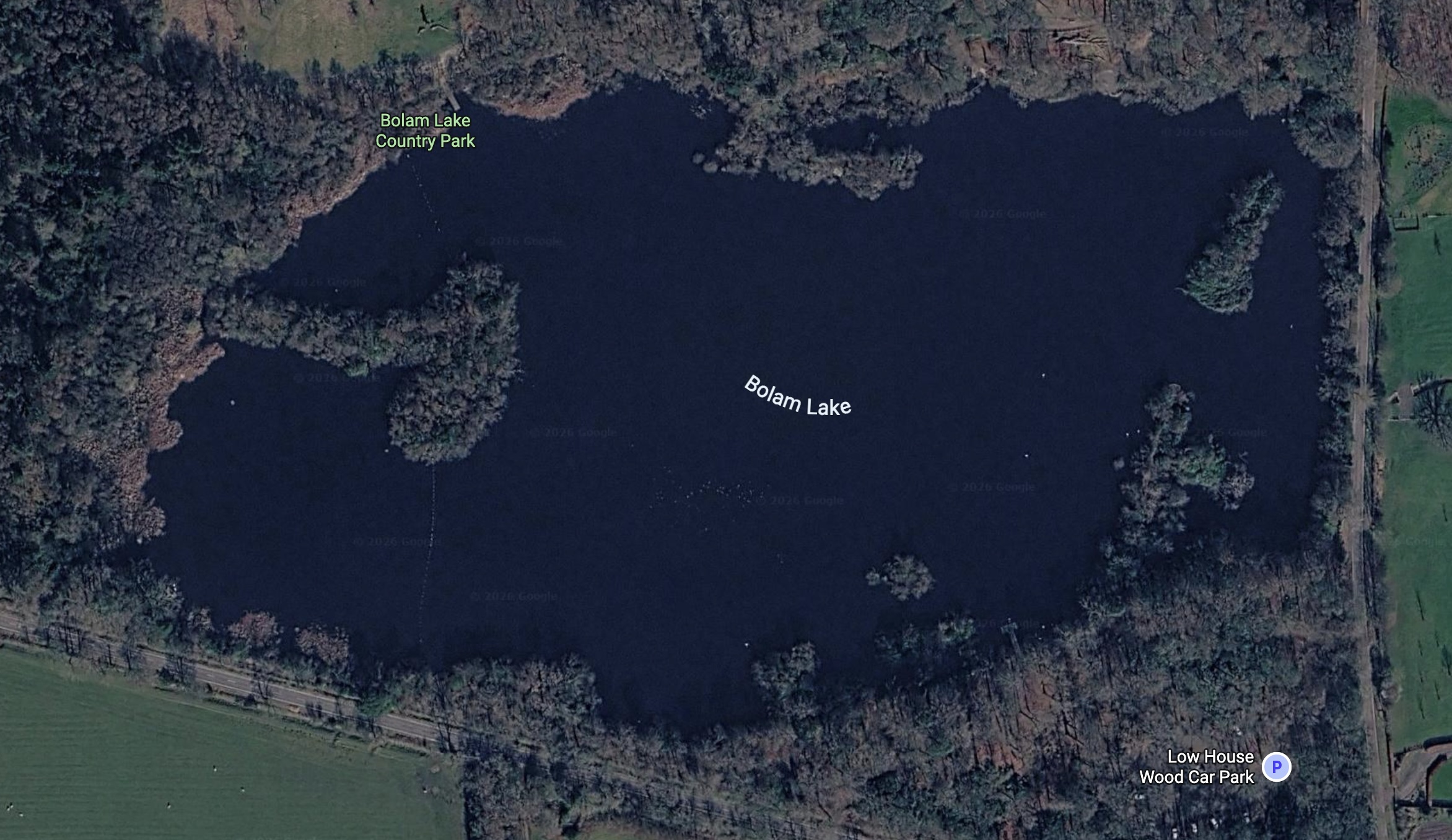 Bolam Lake pond map